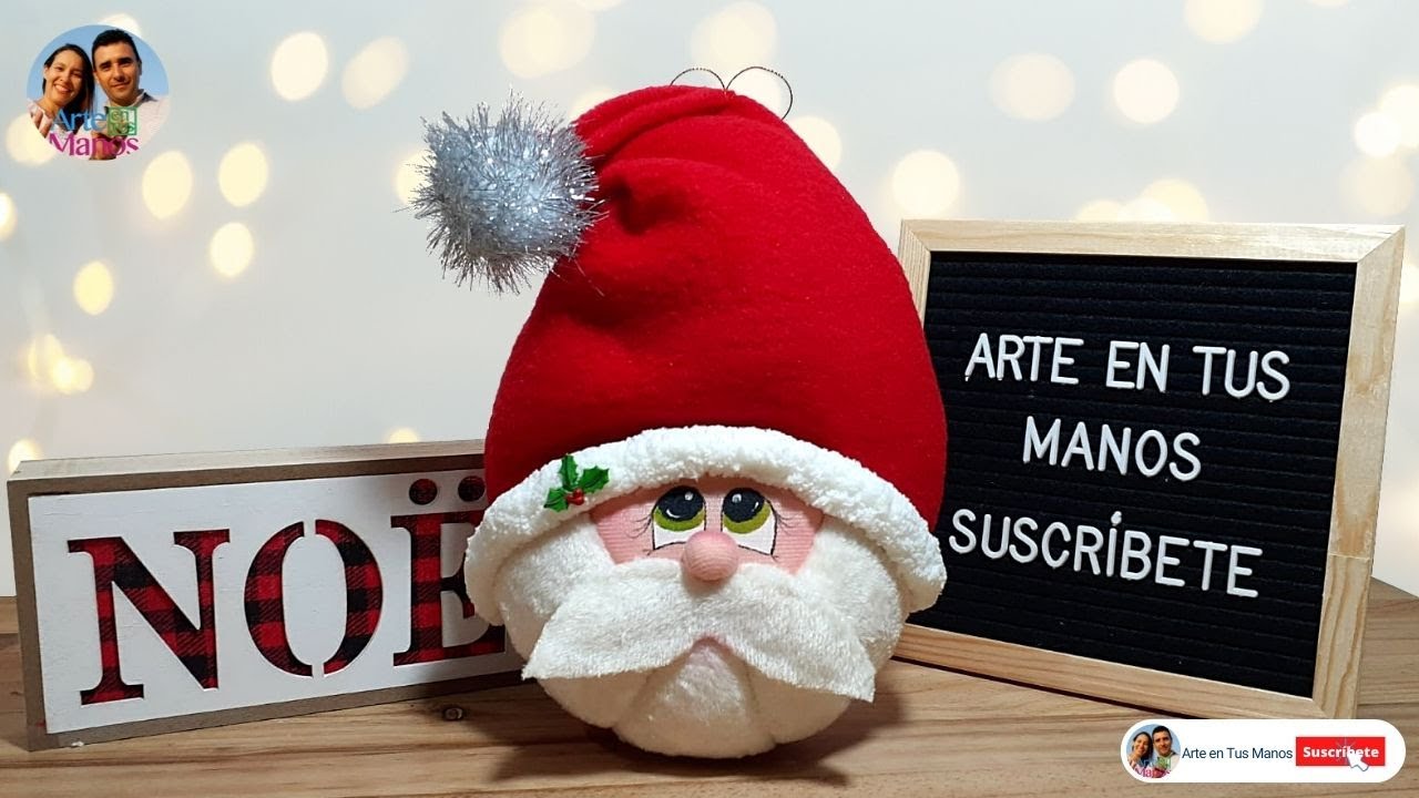 🔴Cómo Hacer ESFERAS NAVIDEÑAS Con SANTA CLAUS, Tutorial con Arte en Tus