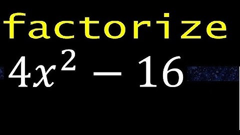 Factoring 4x^2-16 , quadratic factoring by difference of squares