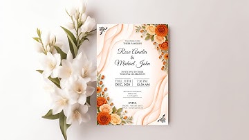 Elegant Wedding Invitation Card Design | Photoshop Tutorial