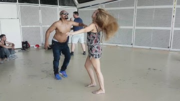 Edilson  with Anne Lambazouk at the vondelpark in Amsterdam