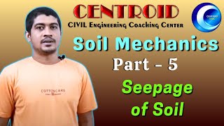 Soil Mechanics (Part - V) Seepage || KMC SAE 2023 // WBPSC JE 2022 // CENTROID CIVIL