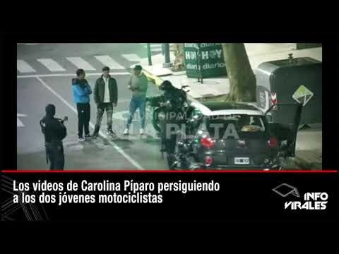 Los videos de Carolina Piparo persiguiendo a los motociclistas