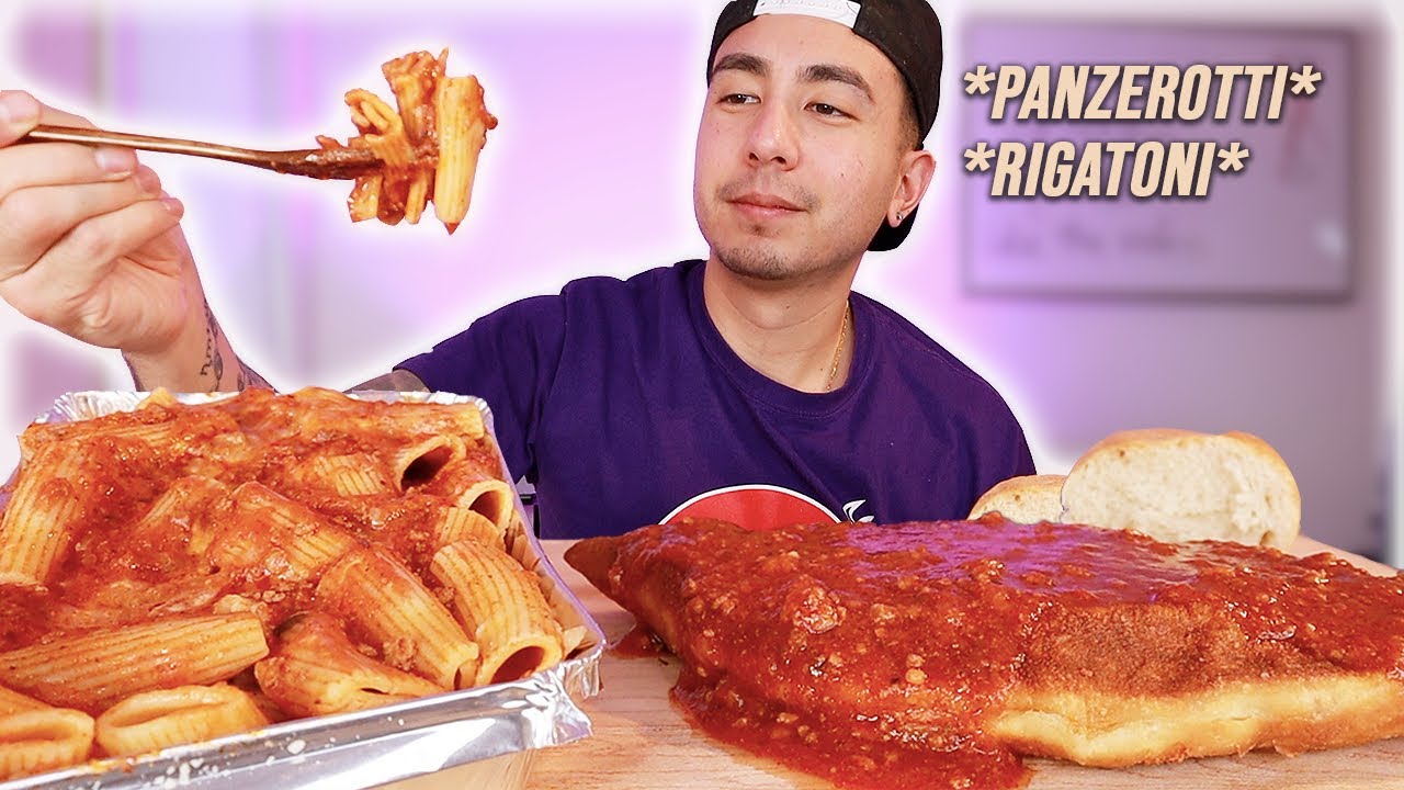 SAUCY Rigatoni With Meat Sauce + MESSY Panzerotti Abruzzo Pizza | Story Time Mukbang