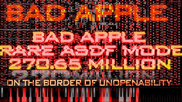 {[Black MIDI]} Bad Apple Rare ASDF Mode 270.65 Million (Total NO LAG)