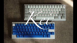 Monokei kei 60% - GMK Masterpiece &CRP Red Cyrillic - Ink black &HG brown typing sounds