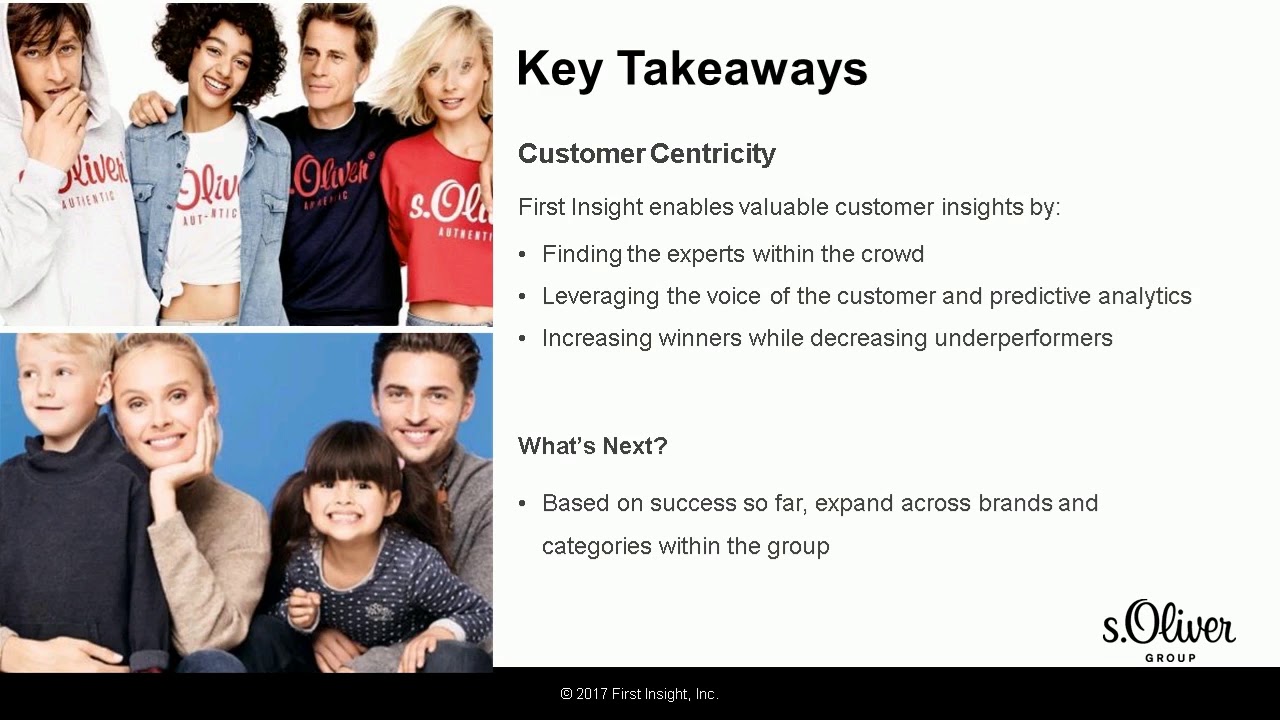 Customer Centricity and First Insight's Future at s.Oliver