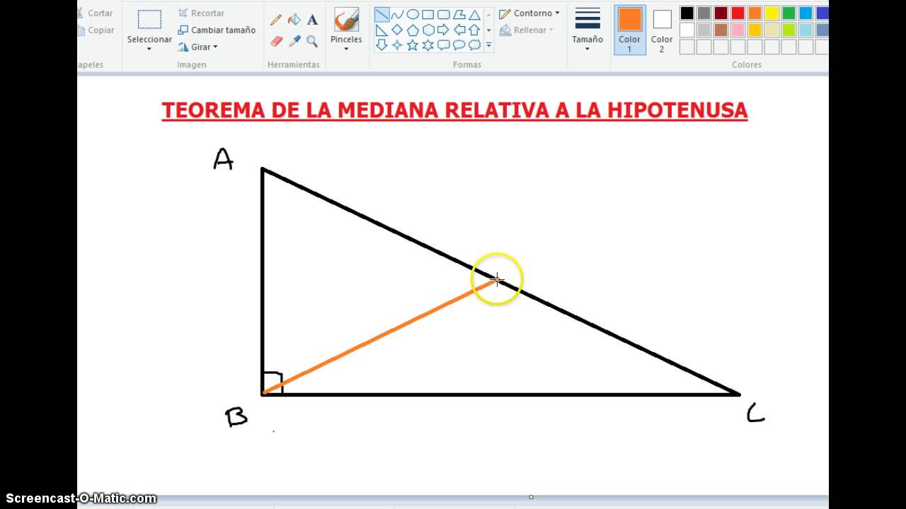 Teorema De La Mediana Relativa A La Hipotenusa Youtube