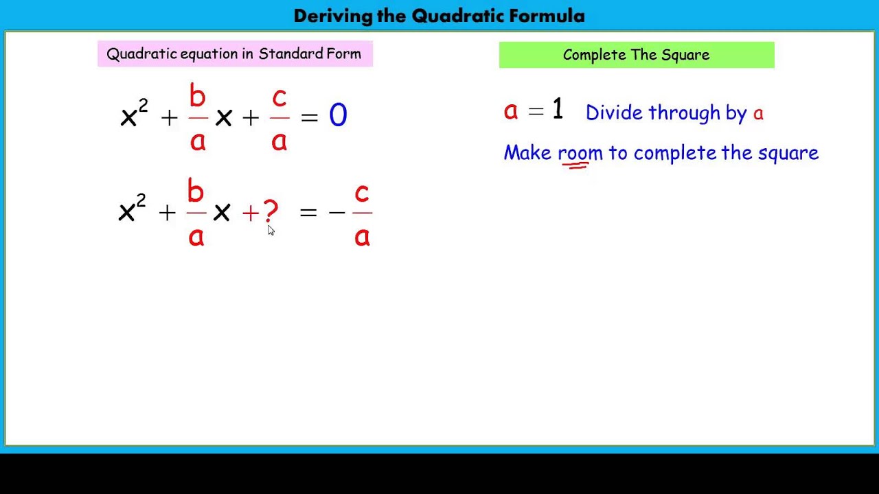 quadratic standard form quadratic standard form