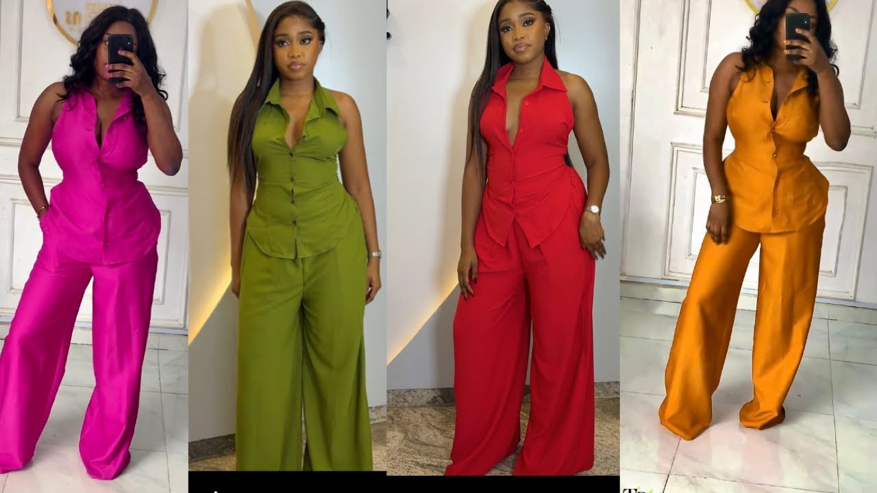 Как сшить. Рубашка без рукавов с брюками палаццо.