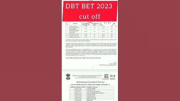 DBT BET 2023 RESULT RELEASED!!