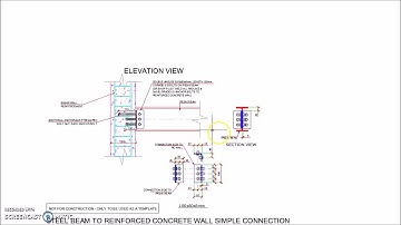 Steel Beam Reinforced Concrete Wall Simple Connection