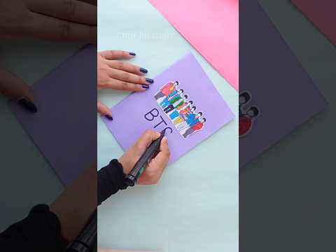 DIY BTS Notebook / How to make bts notebook #shorts #youtubeshorts #BTS