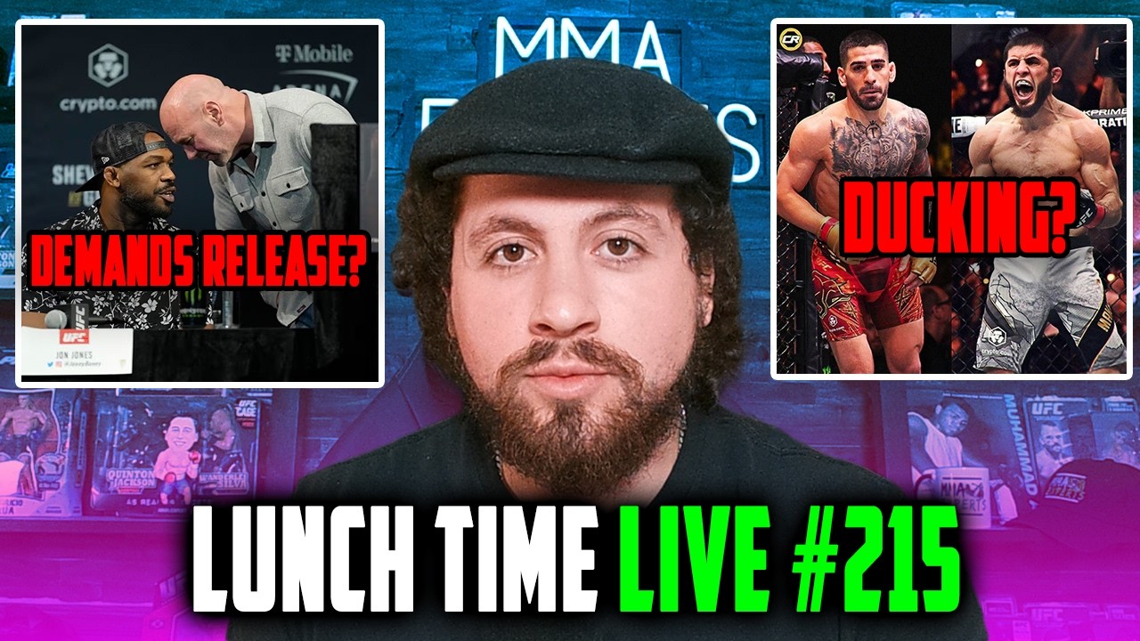 JONES ASKS FOR UFC RELEASE? MAKHACHEV DUCKING TOPURIA, UFC WHITE HOUSE! - LUNCH TIME LIVE