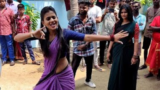 Tamil Actress Divya Duraiswamy And Priya Madhu Semma Kuthu Dance In Kulasai Dasara 2023
