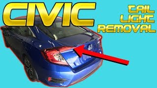 2016 2017 2018 Honda Civic Trunk Tail Light Removal How To Remove Replace Install