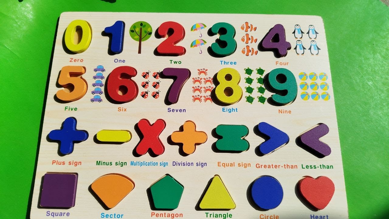 Learn Shapes, Numbers & Counting 1 to 10 | Preschool Toddler Learning ...