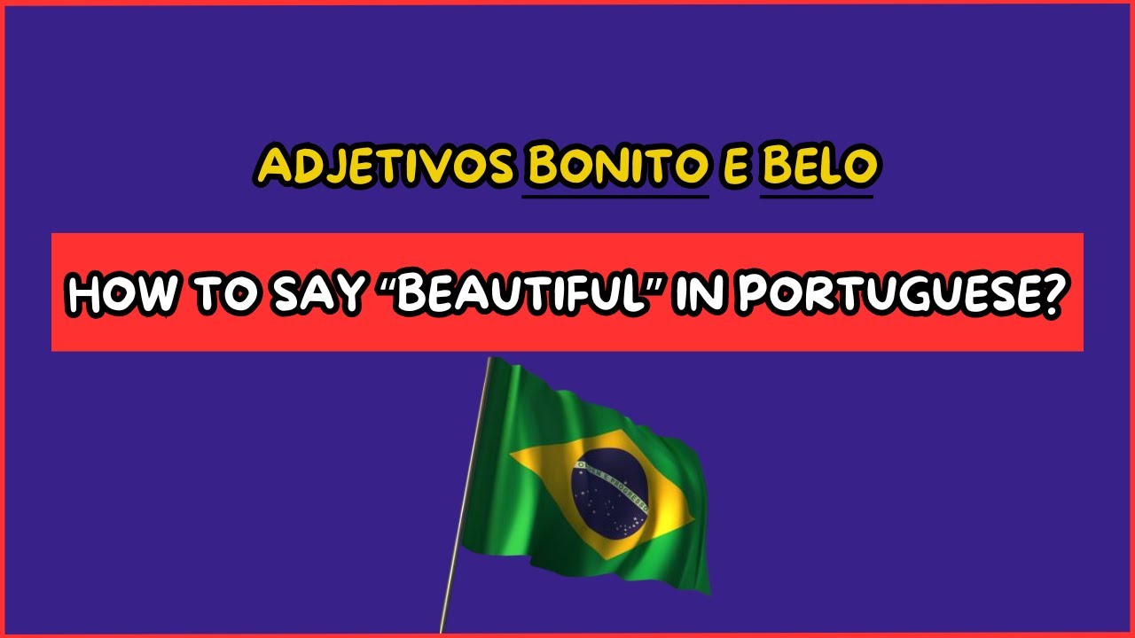 A man saying 'bonito' in Brazilian Portuguese