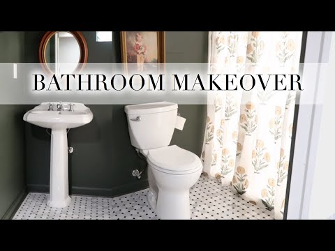 Moody Bathroom Transformation Start to Finish!