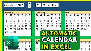Create a Perpetual Calendar in Excel | Automatic Calendar Using SEQUENCE Function | Excel Tutorial screenshot 4