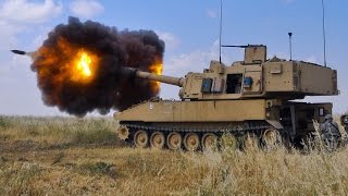 M109A6パラディン 155mm自走榴弾砲 榴弾装填映像