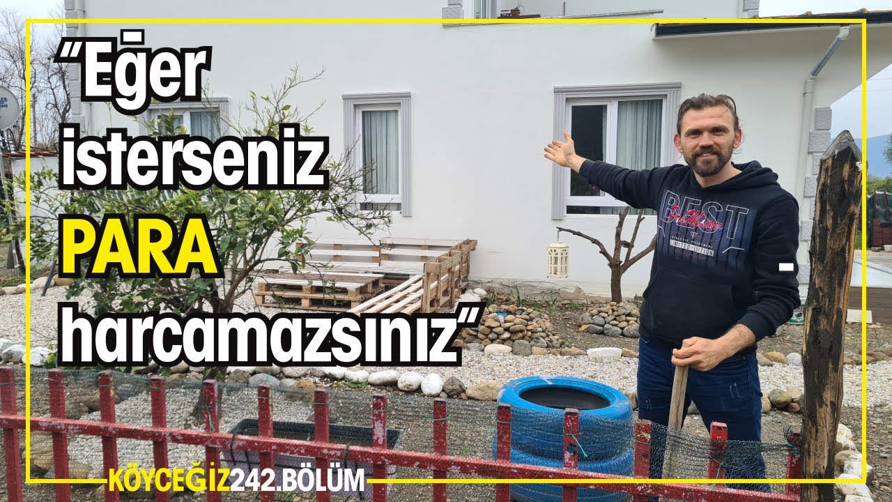 Sokaktan buldukları ile bahçesini cennete çeviriyor! (Muğla-Köyde Yaşam)