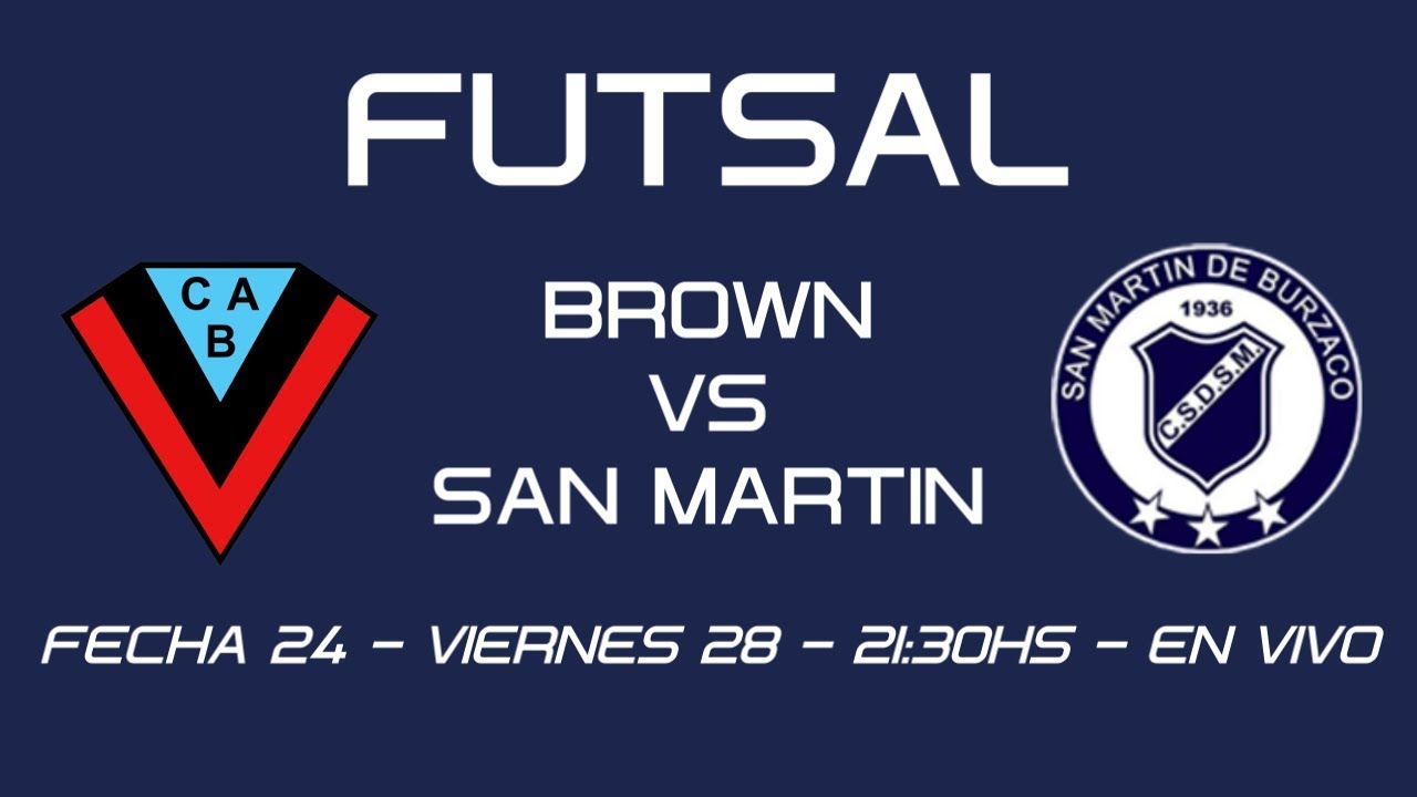 FUTSAL: Brown de Adrogue vs San Martín de Burzaco - EN VIVO - YouTube