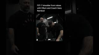 Fst-7 Shoulder Front Raises With Cbum And Coach Hany Rambod