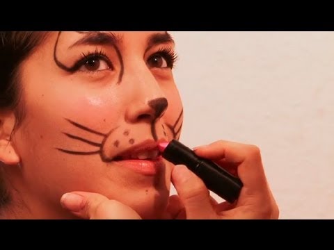 How to Make a Cat&rsquo;s Nose & Whiskers With Makeup : Face Painting and Makeup