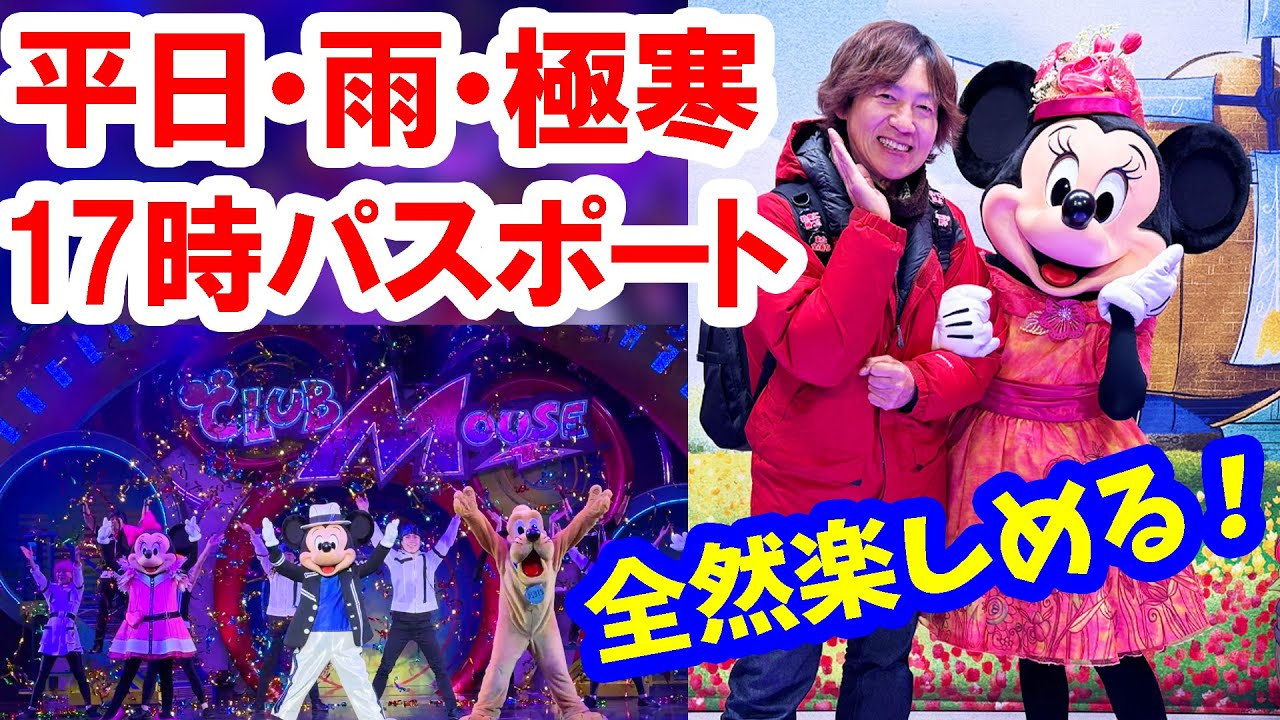 散策／平日・冬の雨で極寒だけど17時入園でもショー＆グリ、限定フードを満喫（2025-3 東京ディズニーランド）