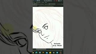 Tutorial sketsa anime di medibang paint pro.