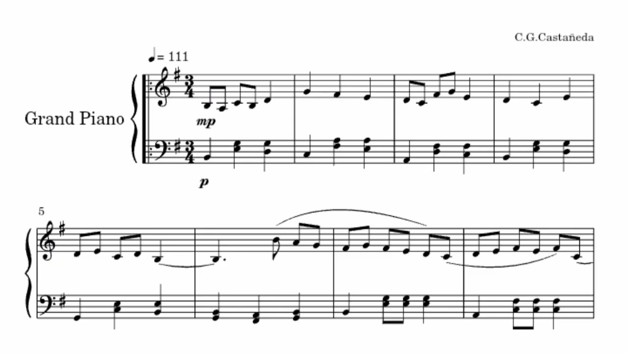 C.G.Castañeda: Two easy waltzes: Nº2: Hope || Op.1 nº2