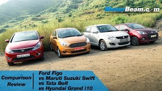 Ford Figo vs Maruti Swift vs Tata Bolt vs Hyundai Grand i10 - Comparison Review | MotorBeam