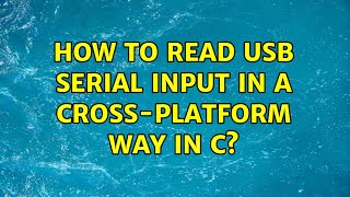 How to read USB serial input in a cross-platform way in C? (2 Solutions!!)