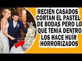 Recién Casados Cortan El Pastel De Bodas Pero Ven Algo Extraño Dentro Y Huyen Horrorizados