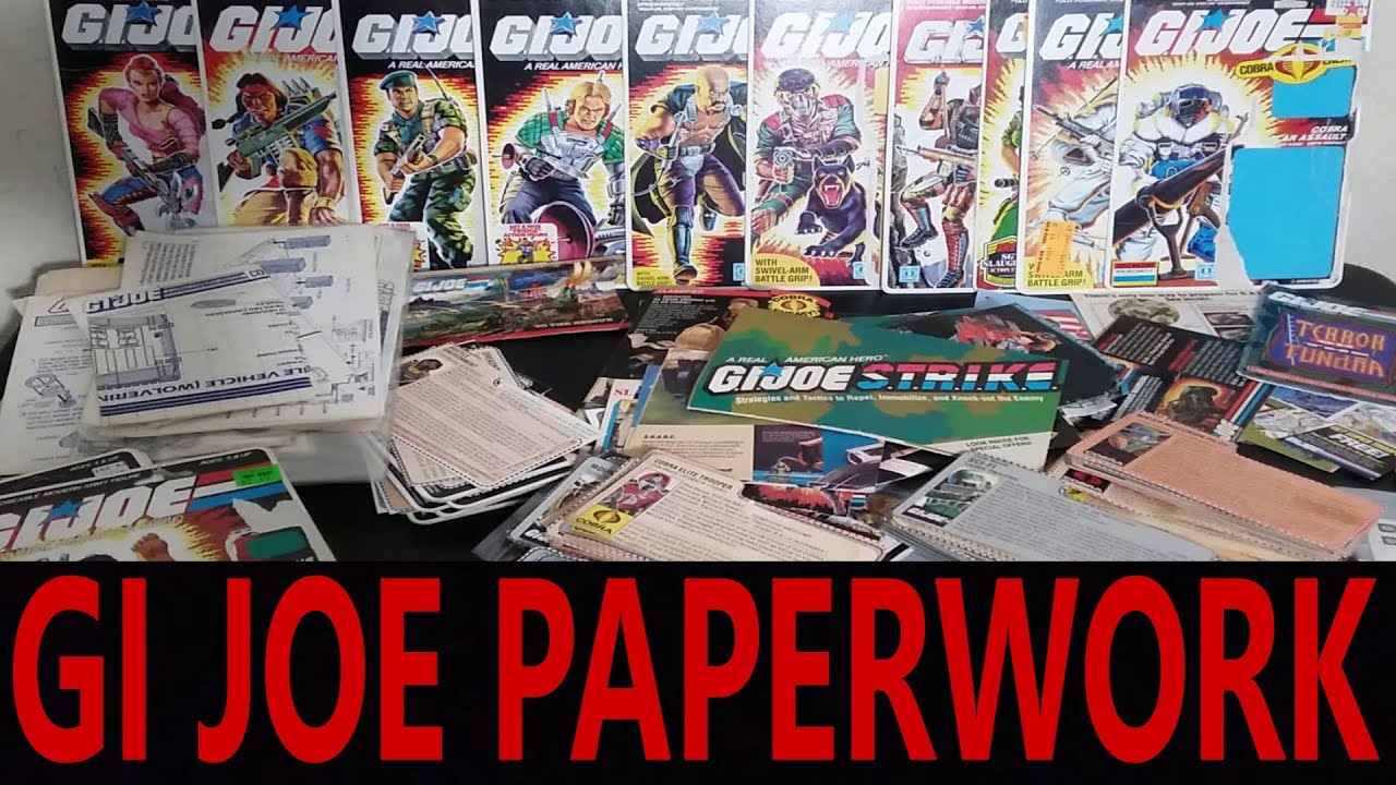RETRO-WED: VINTAGE GI JOE PAPER WORK BROCHURES, CARDBACKS, FILE