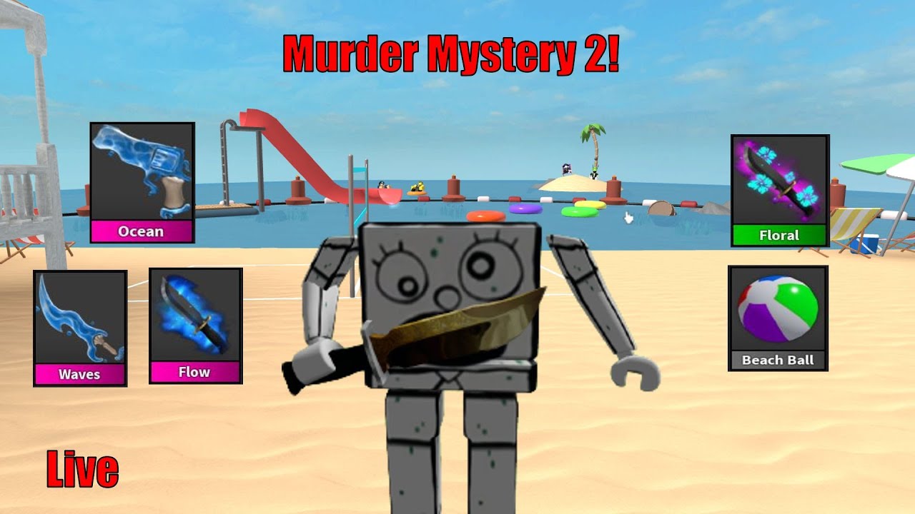 Murder Mystery 2 Live Playing with Fans! Doing 1v1s and Minigames! Part ...