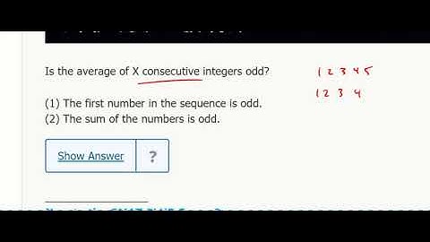 Statistics DS 10- Is the average of X consecutive integers odd?