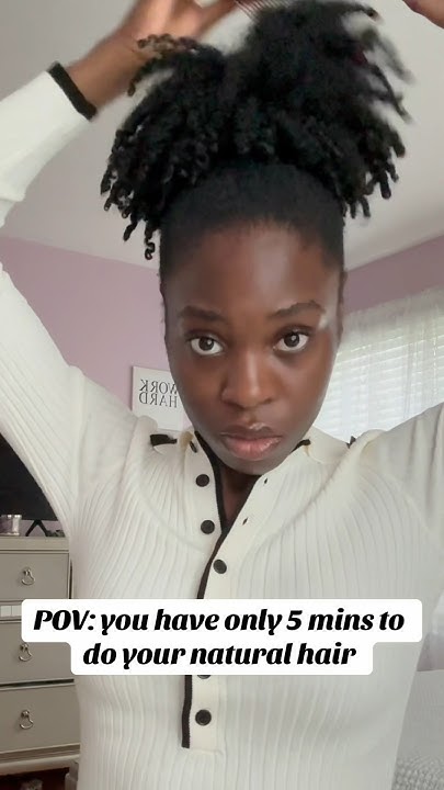  High puff in 5 mins #naturalhair #4bnaturalhair #naturalhairstuggle ...