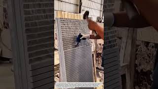 Ceramic Tile Grooving with Chisel and Hammer | Decorative Wall Panel Manufacturing Technique.