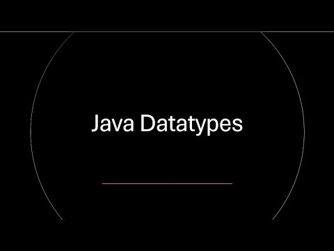 Intro To Java Datatypes