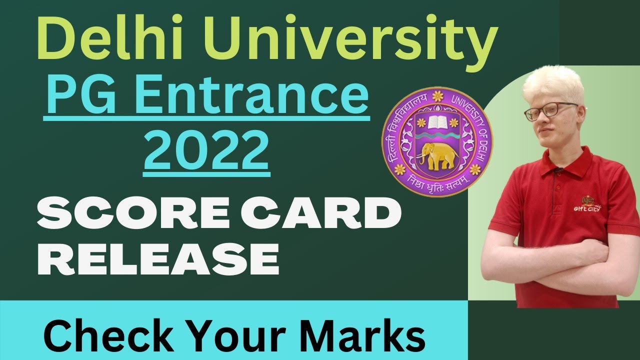 Delhi University PG Entrance Score Card Release 2022 | Du Pg entrance score Card 2022