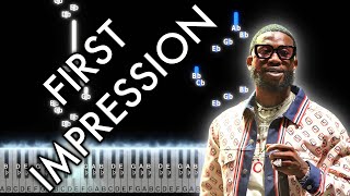 Gucci Mane - First Impression PIANO TUTORIAL (ft. Quavo and Yung Miami) | Sheet Music | Instrumental