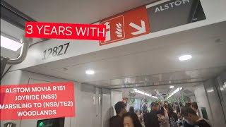 [3 YEARS of ALS R151 827/828!] 8SMRT TRAINS, Alstom MOVIA R151 [Set 827/828] ride from ADM to WDL
