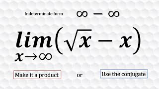Limit as x goes to infinity ( sqrt x  -  x)