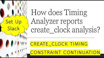 How does Timing Analyzer reports Slack for create_clock constraint?