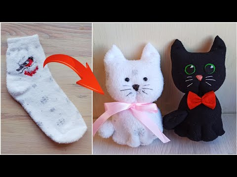 Как сделать мягкую игрушку котенка своими руками