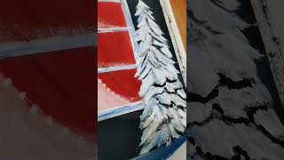 A window to Christmas joy 🌲✨ ❄️ #artworks  #acrylicpainting #snowman #shorts