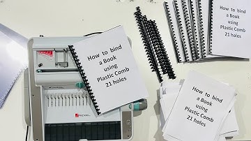 How to Bind a Book with Plastic Combs 21 Rings/Holes #bookbinding