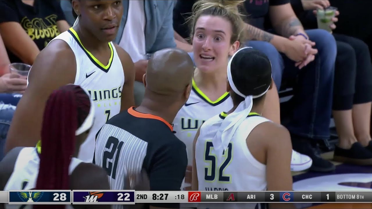 Грубейший фол зафиксирован после того, как Мабри сбили с ног! | Dallas Wings @ Phoenix Mercury | ...