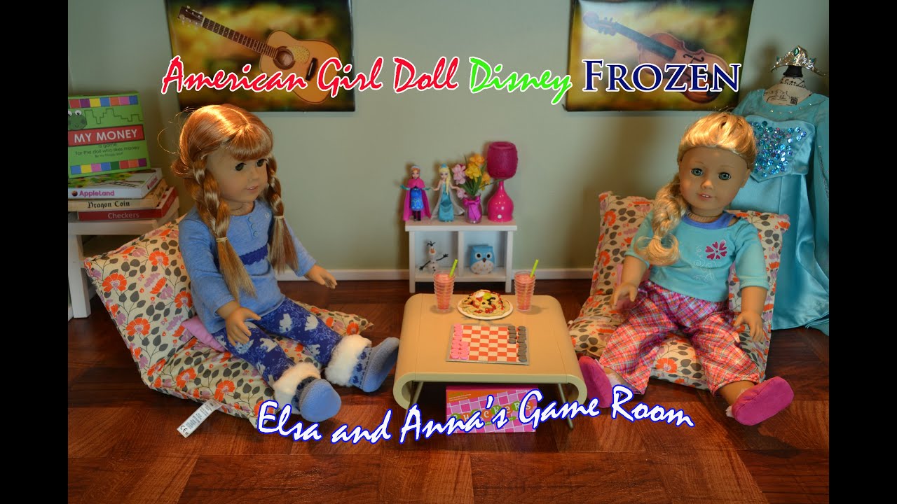 American Girl Doll Disney Frozen | Elsa and Anna's Game Room